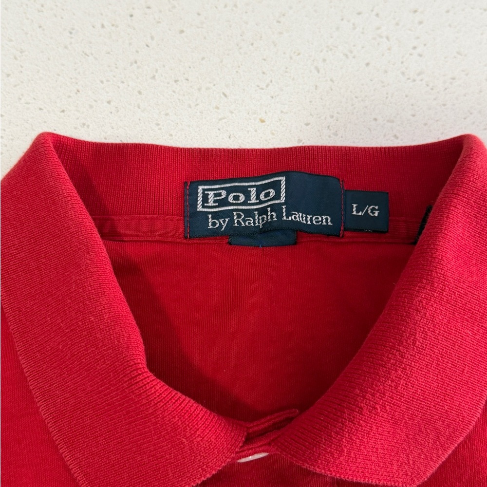 Ralph Lauren Men's Red Long-Sleeve Polo Shirt with Embroidered Pony - Picture 3 of 7
